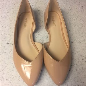 Nine West nude patent flats